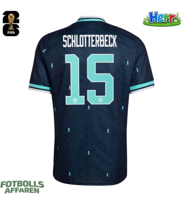 Tyskland Nico Schlotterbeck #15 Bortatröja VM 2026 Kortärmad